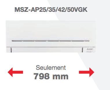 Gamme MSZ-AP compacte et discrète